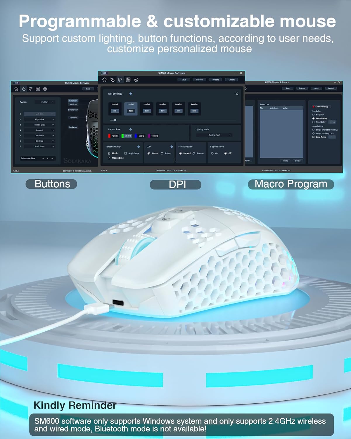 60 Percent Keyboard and tri Mode Wireless Gaming Mouse