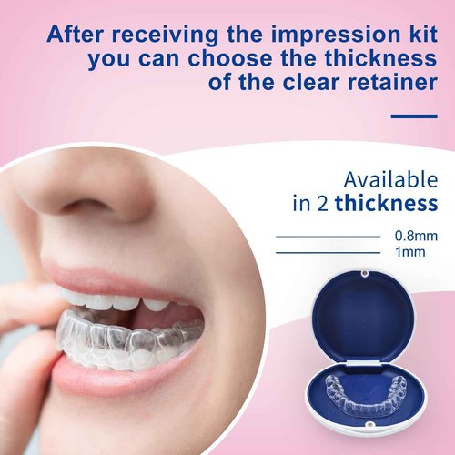 Clear Teeth Retainers - Custom-Fit Upper or Lower Dental Retainers for Teeth Comfortable & Durable
