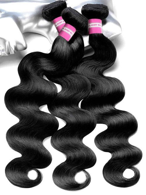 inlovwith Body Wave Bundles Human Hair, 100% Unprocessed Brazilian Virgin Hair, Selected Healthy Human Hair Bundles for Women(3 Bundles, 16 18 20 Inches)