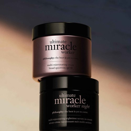 philosophy ultimate miracle worker multi-rejuvenating face moisturizer cream + spf 30 - with encapsulated retinol - delivers firmer, youthful looking & radiant skin without irritation - 2 fl oz