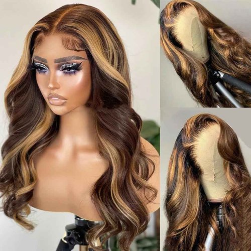 Mariska 427 Body Wave Lace Front Wigs Human Hair for Black Women 13X4 Honey Blonde Wig Human Hair HD Lace Frontal Wig Fluffy Natural