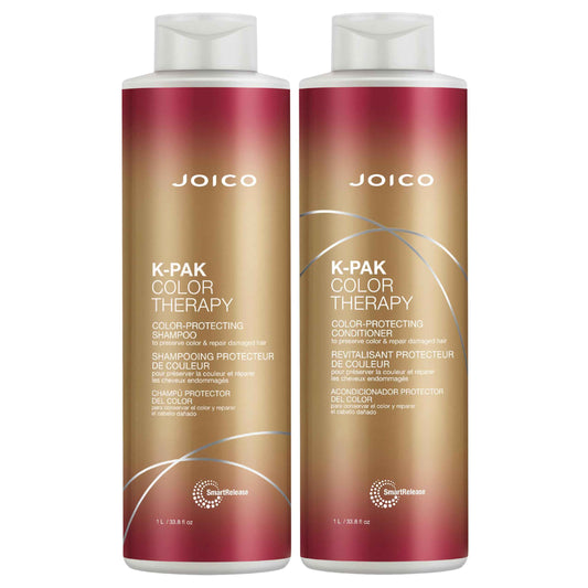 Joico K-PAK Color Therapy Color-Protecting Shampoo and Conditioner | For Color-Treated Hair | Boost Shine | Improve Elasticity | Repair Breakage | Rebuild Damaged Hair | With Keratin & Argan Oil