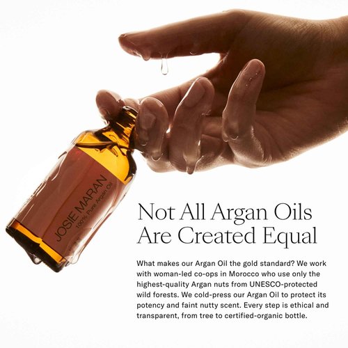Josie Maran Pure Argan Oil + Liquid Exfoliant Kit - Anti Aging Hyperpigmentation Treatment & Hydrating Argan Oil for Dry Skin - Body Skin Care Products For Everyday Use (3.4 oz)