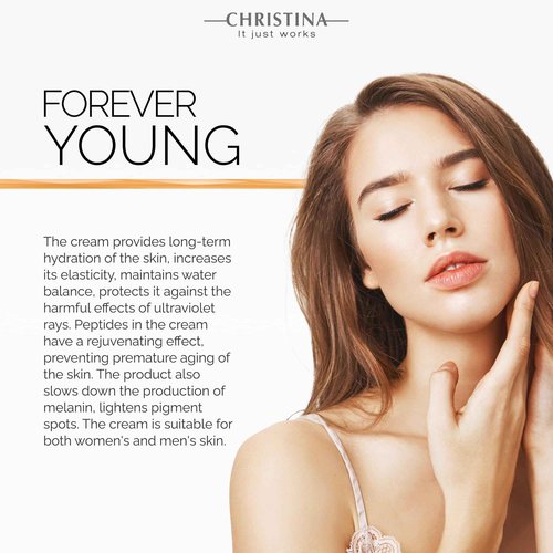 Christina Forever Young Hydra Protective Day Cream SPF 25-50ml - UVA/UVB, Non-Comedogenic and Lightweight Face Moisturizer with Sunscreen for Combination, Dry, Normal, Oily & Sensitive Skin