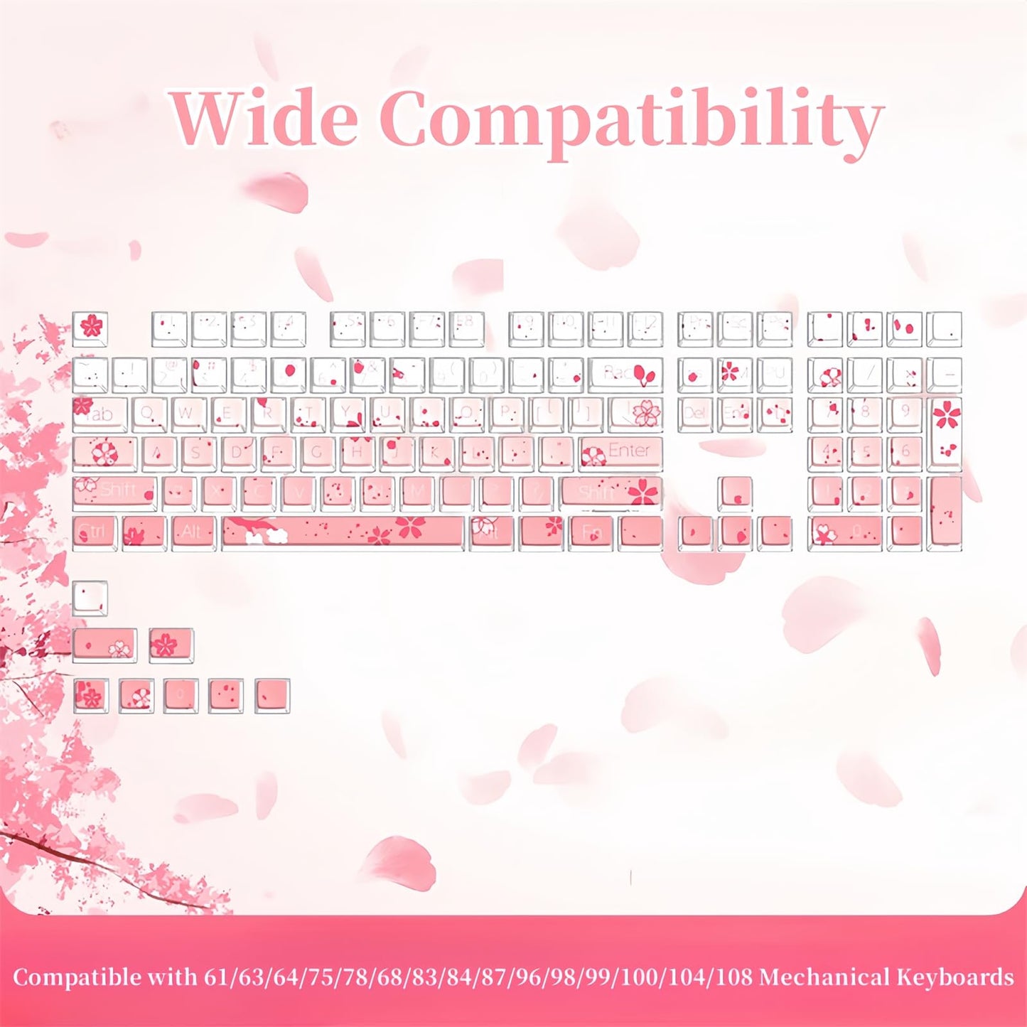 ZMX Pudding Keycaps Set,Double Shot PBT Dye-Sub Custom Keycaps ASA Profile 116 Keys Cute Themed Transparent Backlit Keycaps for ANSI 100% 60% TKL Cherry MX Switch Mechanical Gaming Keyboard (01)
