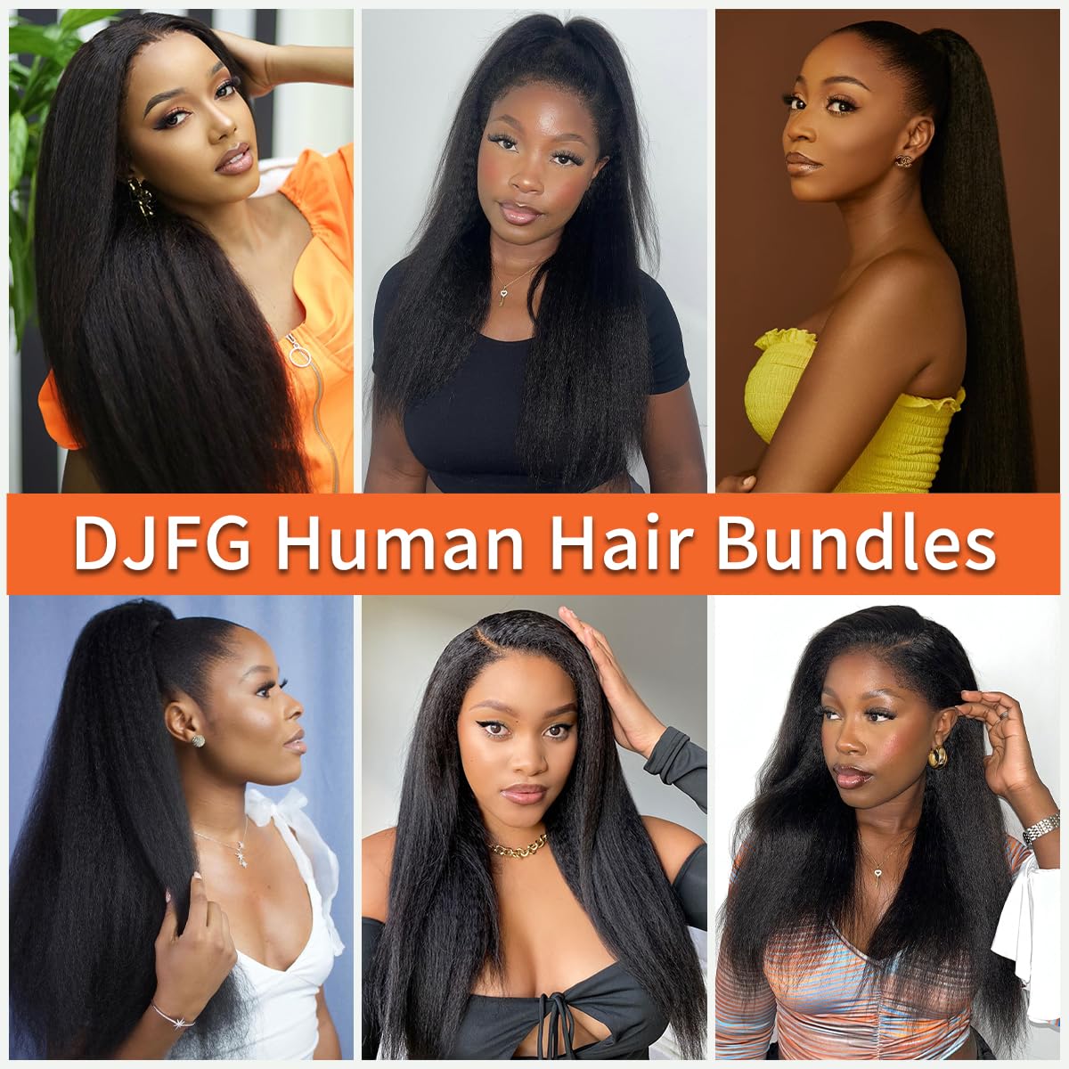 Kinky Straight Bundles Human Hair 18 20 22 Inch Yaki Straight Bundles Kinkystraight Human Hair Bundles 12A Brazilian Virgin For Black Women Black Remy Hair Extension 3 Bundles