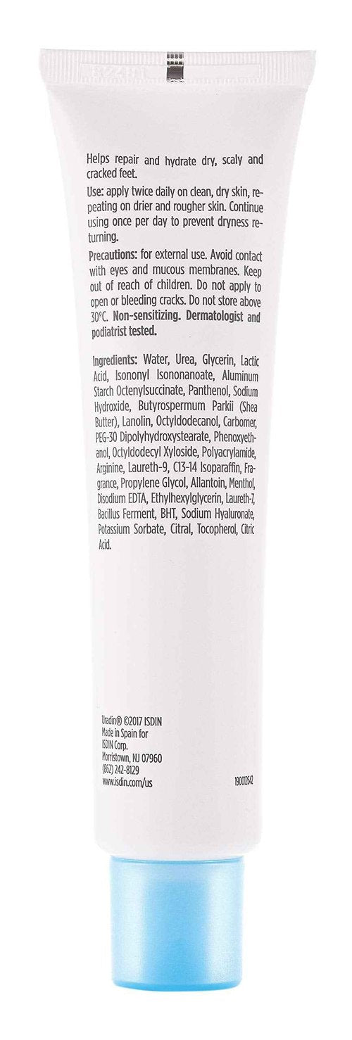 ISDIN Hydrating Bundle for Dry Skin & Hydrating Foot Cream with 10% Urea - Uradin Lotion 10 and Uradin Podos