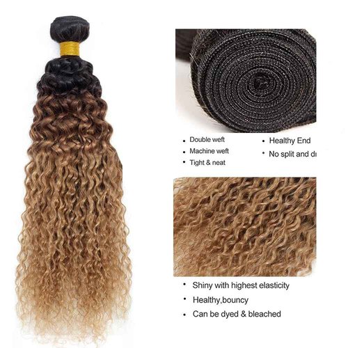 T1B/4/27 Bundle Ombre Water Wave Human Hair Bundles 24 26 28 Inch 8A Brazilian Unprocessed Virgin Hair 3 Bundles Ombre Blonde Bundle Hair Weave
