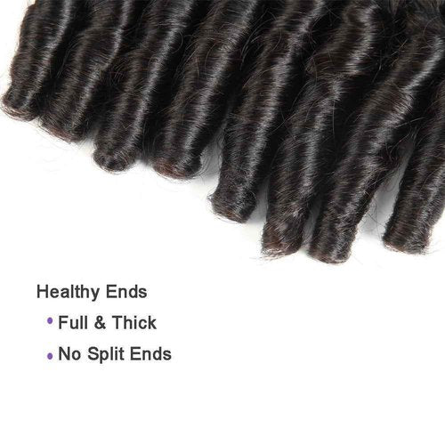 Molefi Brazilian Funmi Hair 3 Bundles burmese curly bundles human hair Short Curly Weave 9A Unprocessed Brazilian Human Hair Extensions 100g/pc Full Head Natural Color (12" 12" 12")