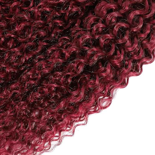 ZCMYVINND Burgundy Jerry Curly Wave Human Hair Bundles 18 20 22 Inch Brazilian Wine Red 99J Bundles Human Hair Unprocessed Brazilian Virgin Quick Weave for Black Women