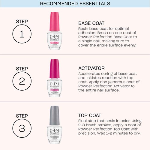 OPI Powder Perfection Clear Color Set | Color Setting Nail Dipping Powder | 4.25 oz