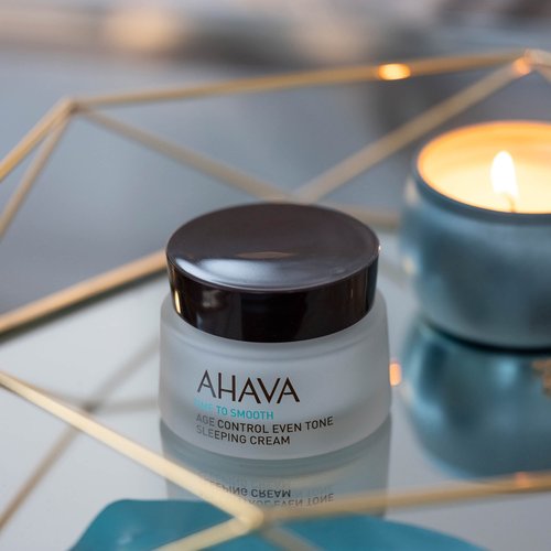 AHAVA Age Control Even Tone Sleeping Cream - Nourishing Night Cream to Brighten, Hydrate & Even Out the Skin Overnight & Reduce Wrinkles, with Exclusive Osmoter, Niacinamide & Jojoba Oil, 1.7 Fl.Oz