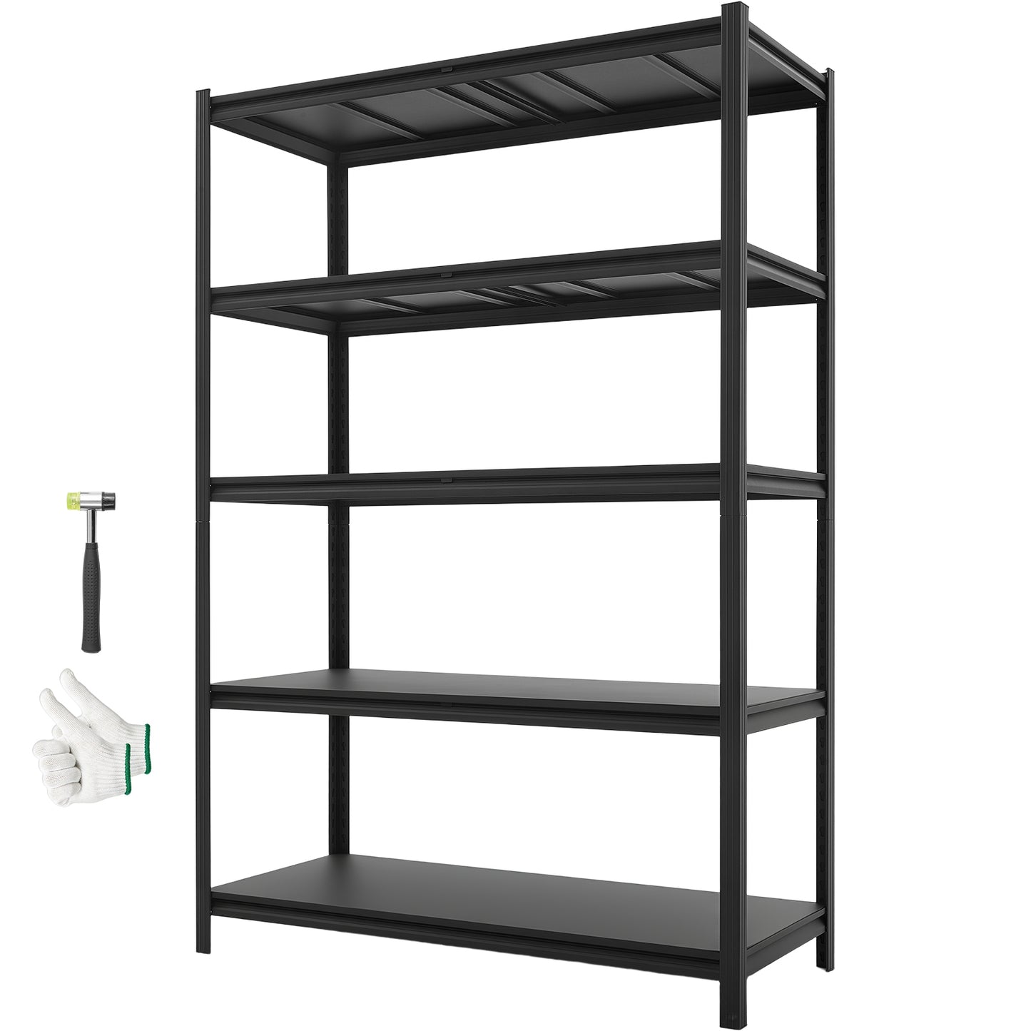 Heavy Duty 5-Tier Metal Garage Storage Shelves - Adjustable Utility Rack, 3000 lbs Capacity