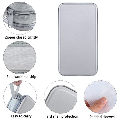 CD Case, Siveit DVD Case Holder 96 Capacity Hard Plastic CD DVD Disc Cases Storage Binder Wallet for Car Home Office Travel (Grey)
