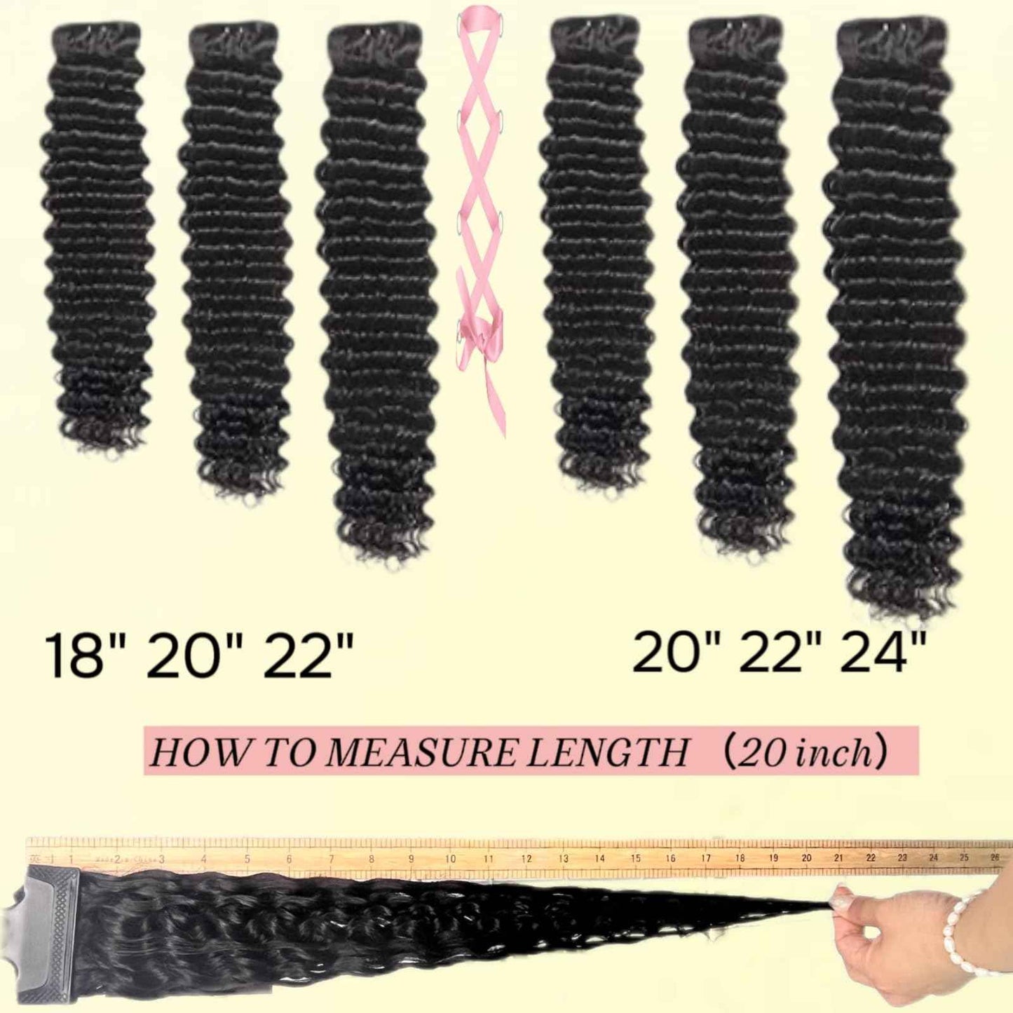 Human Hair Bundles 18 20 22 Inch Deep Wave Bundle 12A Brazilian 100% Unprocessed Virgin Human Hair 3 Bundles Deep Curly Wet and Wavy Human Hair Quick Weave Extensions for Women Natural Black