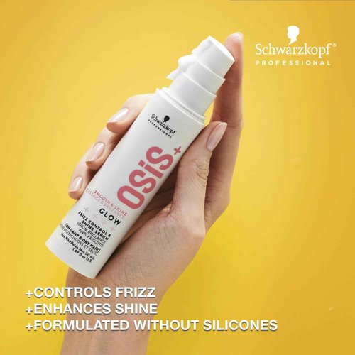 OSiS+ Glow Anti-Frizz Shine Serum 1.69 oz (2 Pack) |Lightweight, Non-Greasy Formula | Heat Protection, Frizz Control, and Humidity Protection | For All Hair Types