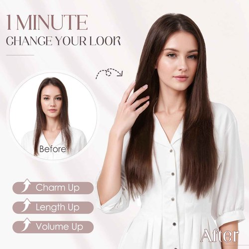 Elailite Halo Hair Extensions Real Human Hair for Women Platinum Blonde Clip in Remy Hairpiece with Adjustable Invisible Wire 22 Inch 75G