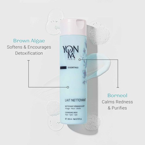 Yon-Ka Lait Nettoyant Cleanser and Lotion PS Toner Set | Gentle Milk Cleanser & Makeup Remover | Toner for Dry or Sensitive Skin | 2 x 6.76 fl oz