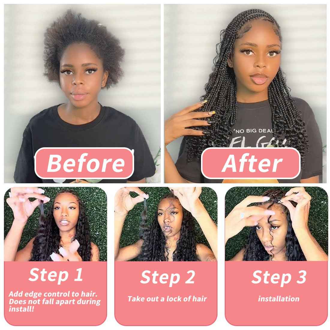 Highlight Ombre Deep Wave Bulk Human Hair Braiding 2 Bundles/Pack 110g 24 Inch No Weft Brazilian Virgin Curly Human Hair Extensions for Boho Braids Wet and Wavy Human Braiding Hair