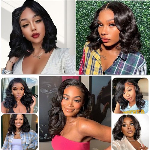 5x5 Glueless Bob Wigs Human Hair Body Wave 5x5 HD Lace Closure Human Hair Bob Wigs for Women Bob Wig Human Hair Pre Plucked with Baby Hair