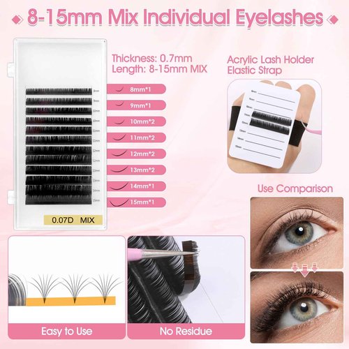Sublaga 484 Pcs Lash Extension Kit for Beginners, Professional Eye Lashes Extension Kit