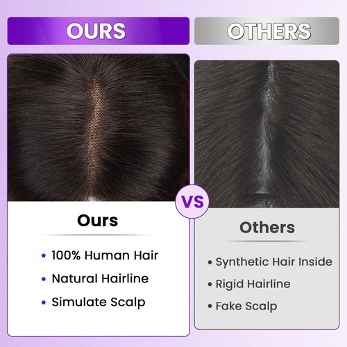 ROSELOVER Hair Topper for Women,12 Inch Real Human Hair Clip-In,4.5x5 Inch Mono Base with Non-Slip Clips,Light Brown(4#)