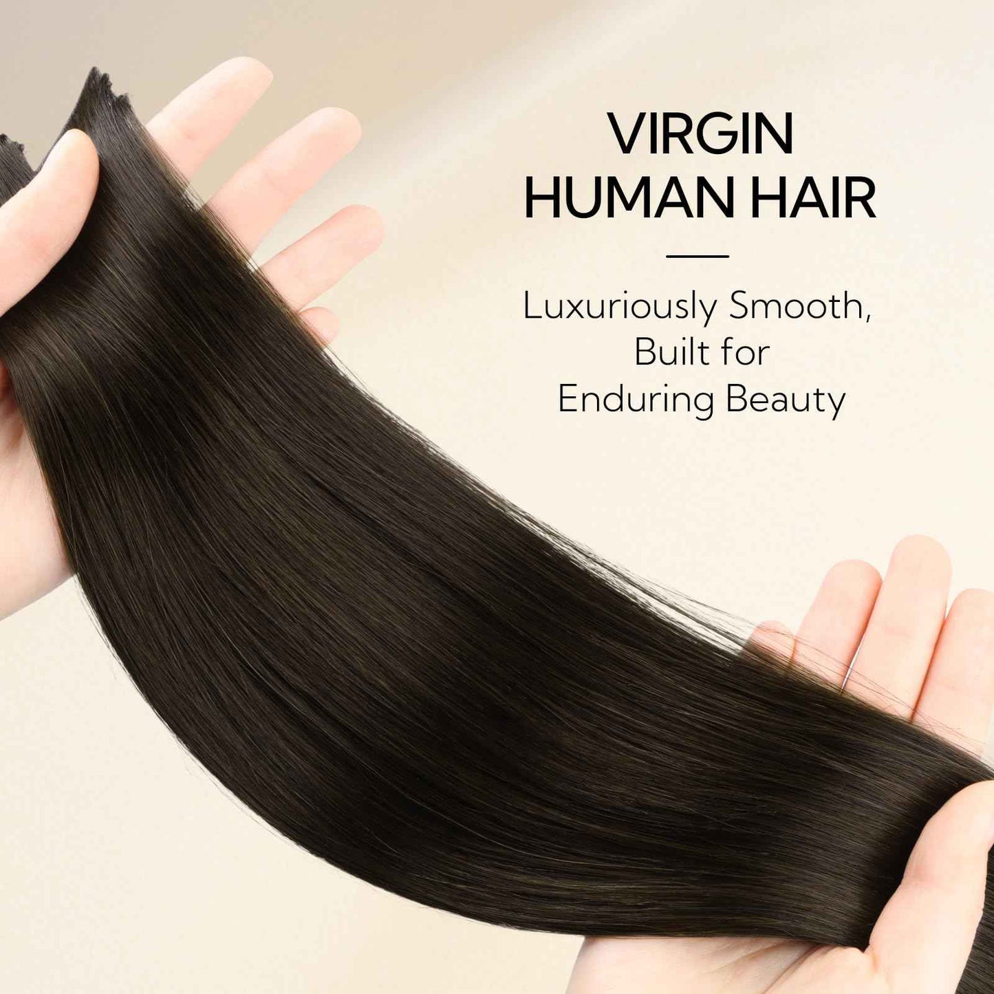HOTBANANA Invisi Edge Tape in Hair Extensions Human Hair, 22inch 50g 20pcs Dark Brown Invisible Tape in Extensions Straight Seamless Real Remy Hair Injected