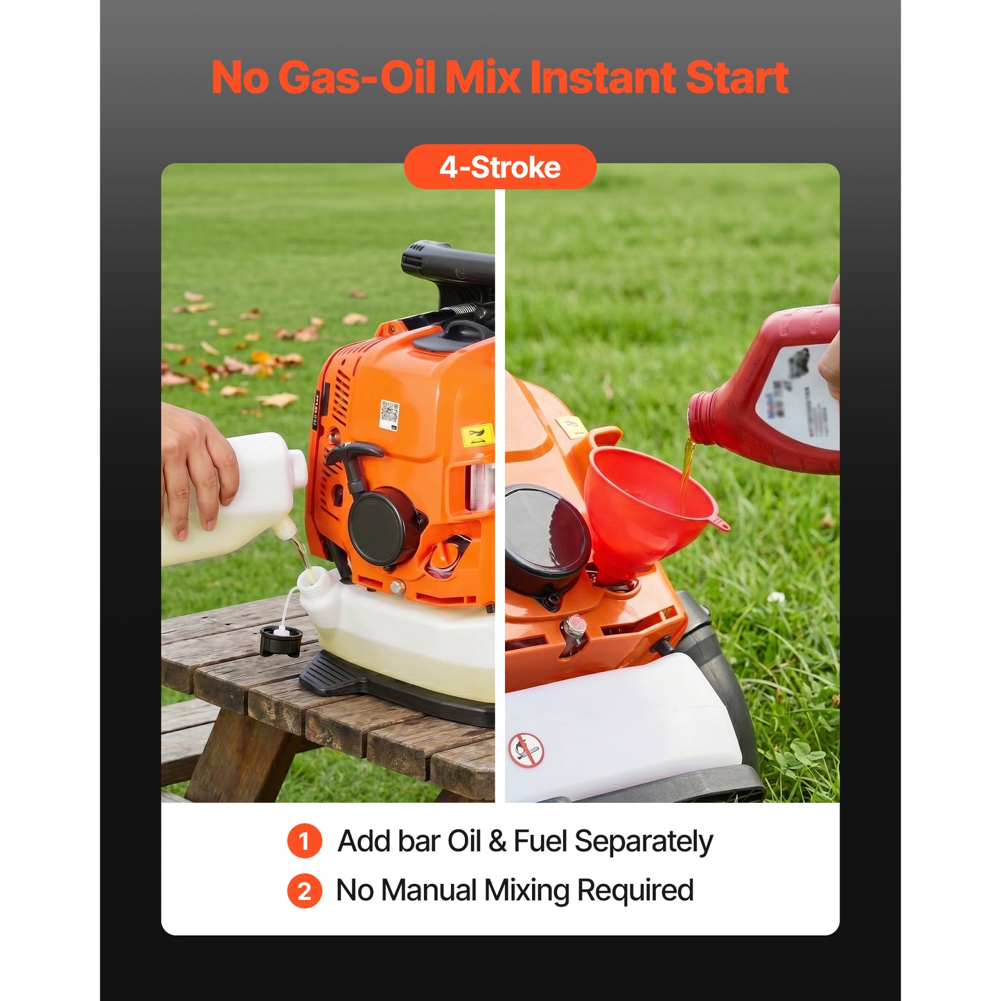 Gas-Powered Leaf Blower 75.6CC 4-Stroke Engine 615 CFM 179 MPH Yard Cleanup