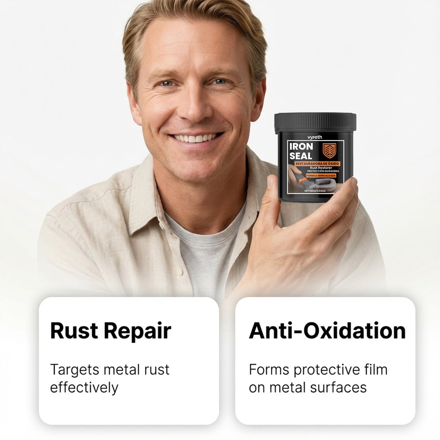 Rust Repair Paint 100g with Brush - Corrosion Restoration Coating