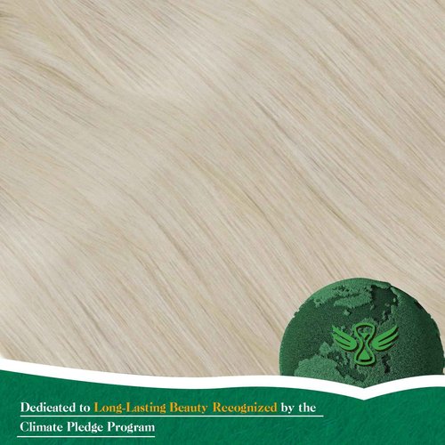 Easyouth Ponytail Hair Extensions Blonde Wrap Around Ponytail Extension White Blonde 18 Inch Hair Extensions Ponytail Easy to Apply and Remove 80g Blonde Ponytail Extension