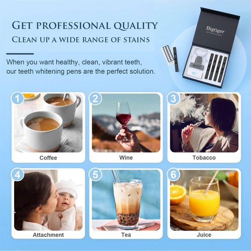 The Teeth whitening kit has Teeth whitening Trays, Wireless LED Teeth whitening Lights, and 4 Teeth whitening pens. Sensitive Teeth Whitening Kit - Removes Years of Stains and whitens Teeth