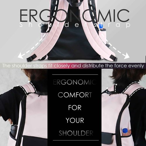AUTUMN SENCE Travel Laptop Backpack Large Hanging Toiletry Organizer Water-Repellent Hygiene Bag, Toiletries Makeup Cosmetics Organizer (Pink)