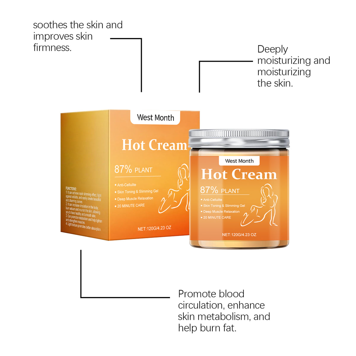 Firming Body Cream 120g - Moisturizing Massage Care