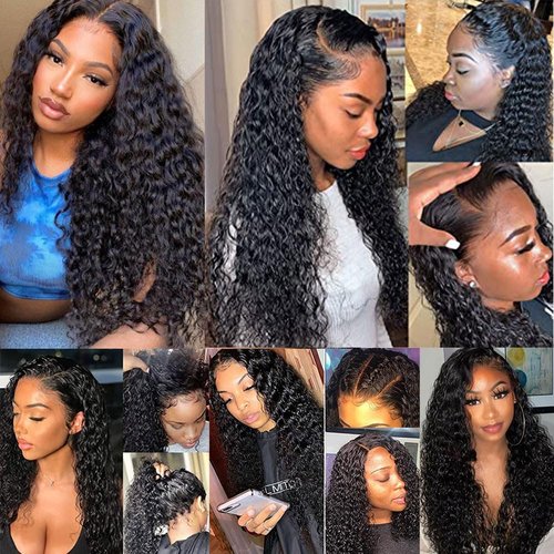 13x6 Lace Frontal Only Deep Wave Closure Natural Hairline Pre Plucked Baby Hair Brazilian Virgin Human Hair High Density Bleached Knots 18 Inch For Black Woman