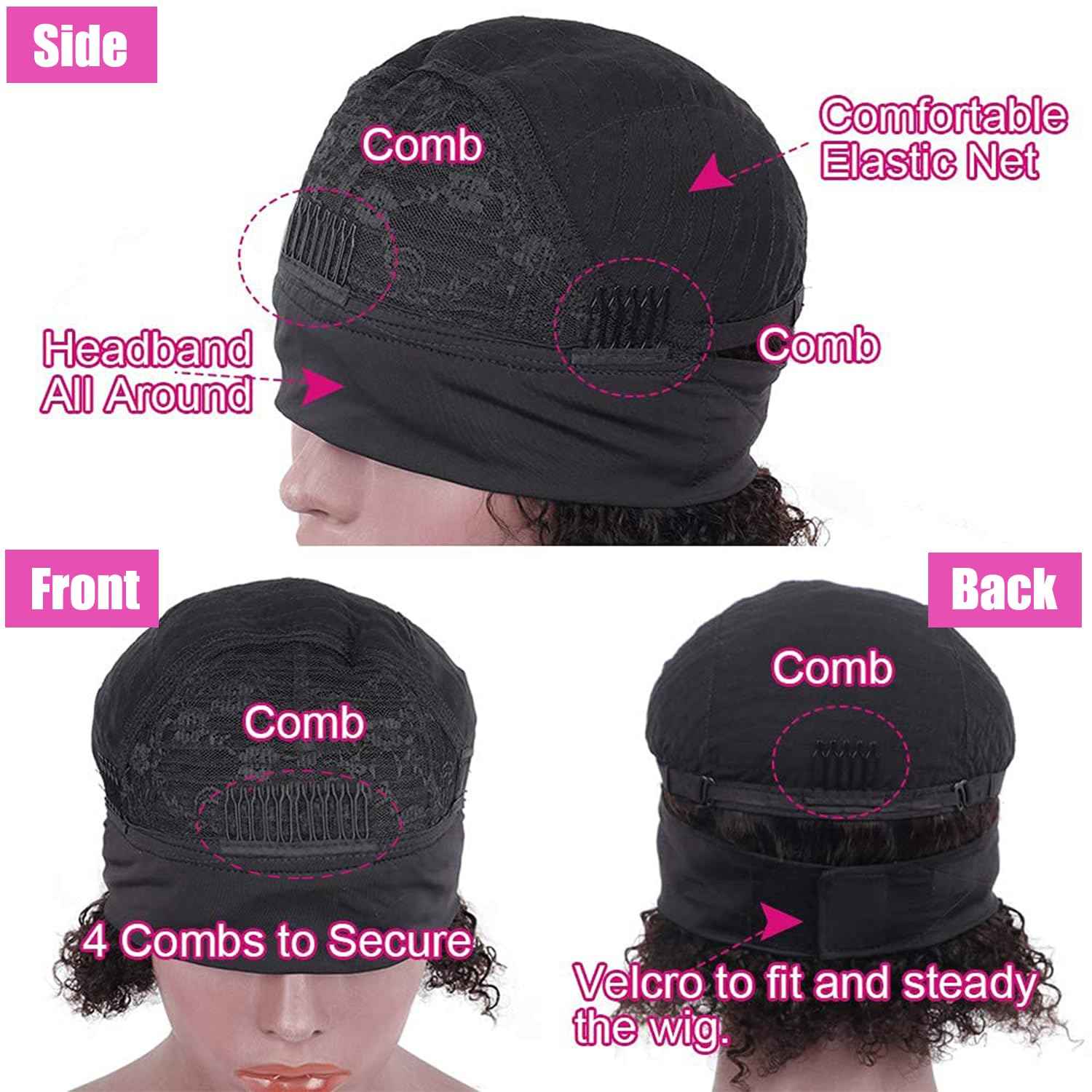 Kinky Curly Headband Wig Human Hair 26 Inch Human Hair Headband Wig for Black Women Culry None Lace Front Wigs Glueless Human Hair Wigs Natural Color