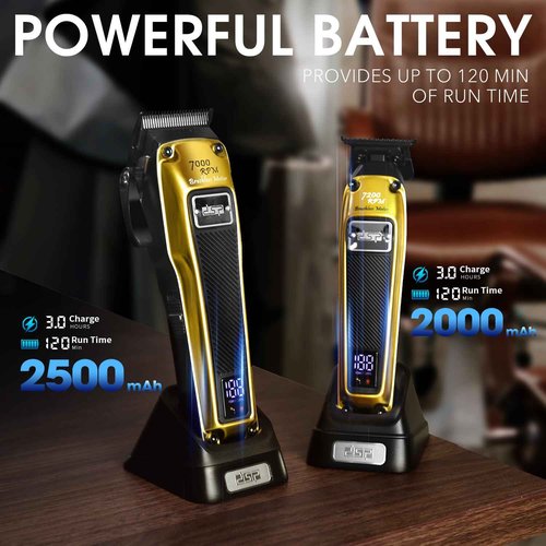 DSP Hair Clipper for Men Professional, BLDC Motor & DLC Coated Detachable Blade, Cordless Hair Trimmer Set for Barber with Charging Base, Men Hair Product Gift Set