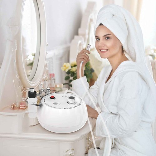 Diamond Microdermabrasion Machine,Mcwdoit 3 in 1 Dermabrasion Facial Machine for Exfoliation & Blackhead Removal,Home Spa Use Facial Skin Care Device