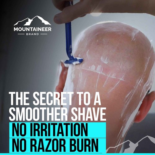 Mountaineer Brand Ultimate Bald Head Care Gifts Bundle For Men | All Natural 5 Step Skin Care for Healthy Scalp & Face | Exfoliate Scrub | Cleanse Wash | Shine Away | Moisturizing Balm | Detox