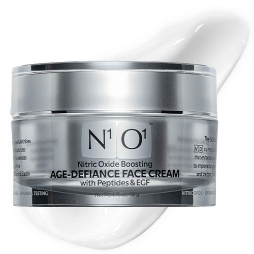 N1O1 Moisturizer Face Cream - Day & Night Face Moisturizer with Nitric Oxide, Peptide Complex, Epidermal Growth Factor - Tightening & Firming Skin Care Products for Wrinkles, Dark Spots - 1.75 oz.