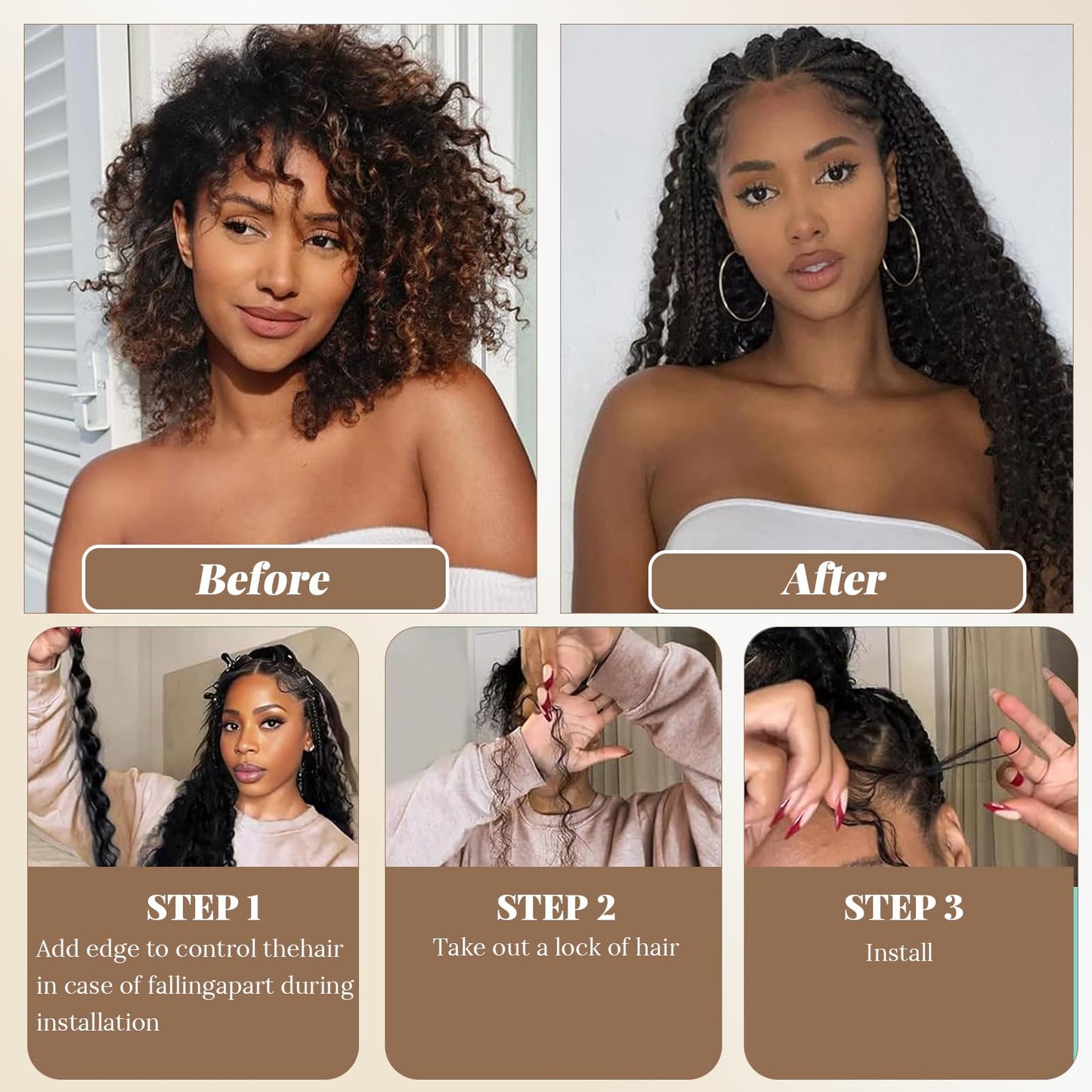 Human Braiding Hair 2 Bundle 100G 26 Inch Deep Water Wave Bulk Human Hair for Braiding No Weft 10A Bohemian Hair Virgin Curly Human Hair Extensions for Boho Braids Wet and Wavy Braiding Hair