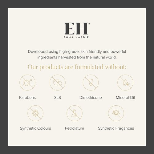 Emma Hardie Hydrate & Protect Kit, Gift Sets Includes: 50ml Moringa Cleansing Balm, 15ml Midas Touch Revitalising Cream, 15ml Protect & Prime SPF30 Cream, 15ml Pink Clay Detox Mask & a Cleansing Cloth