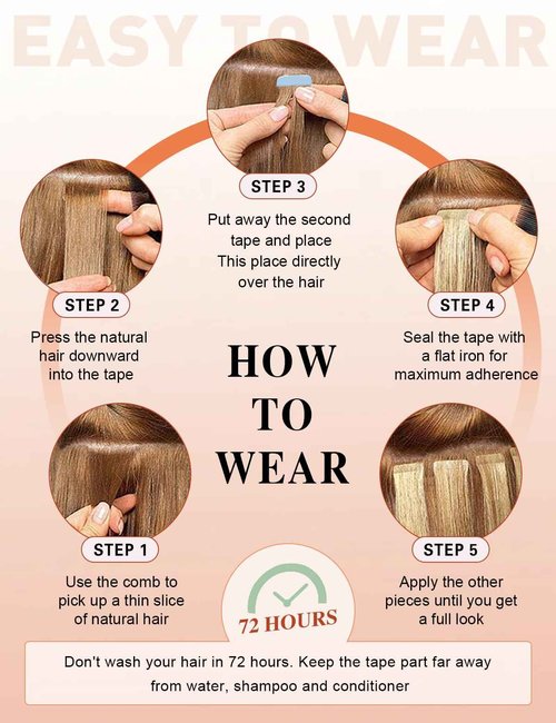 Sunya Tape in Hair Extensions Human Hair Jet Black 26 Inch Straight Black Tape in Hair Extensions #1 60g 20Pcs/Pack