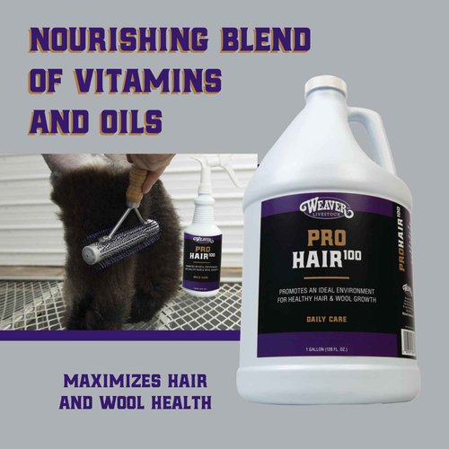 Weaver Livestock ProHair100 Healthy Hair and Wool Rejuvenating Livestock Hair Conditioner for Sheep, Goats, Cattle, and More, Pet Grooming Essentials