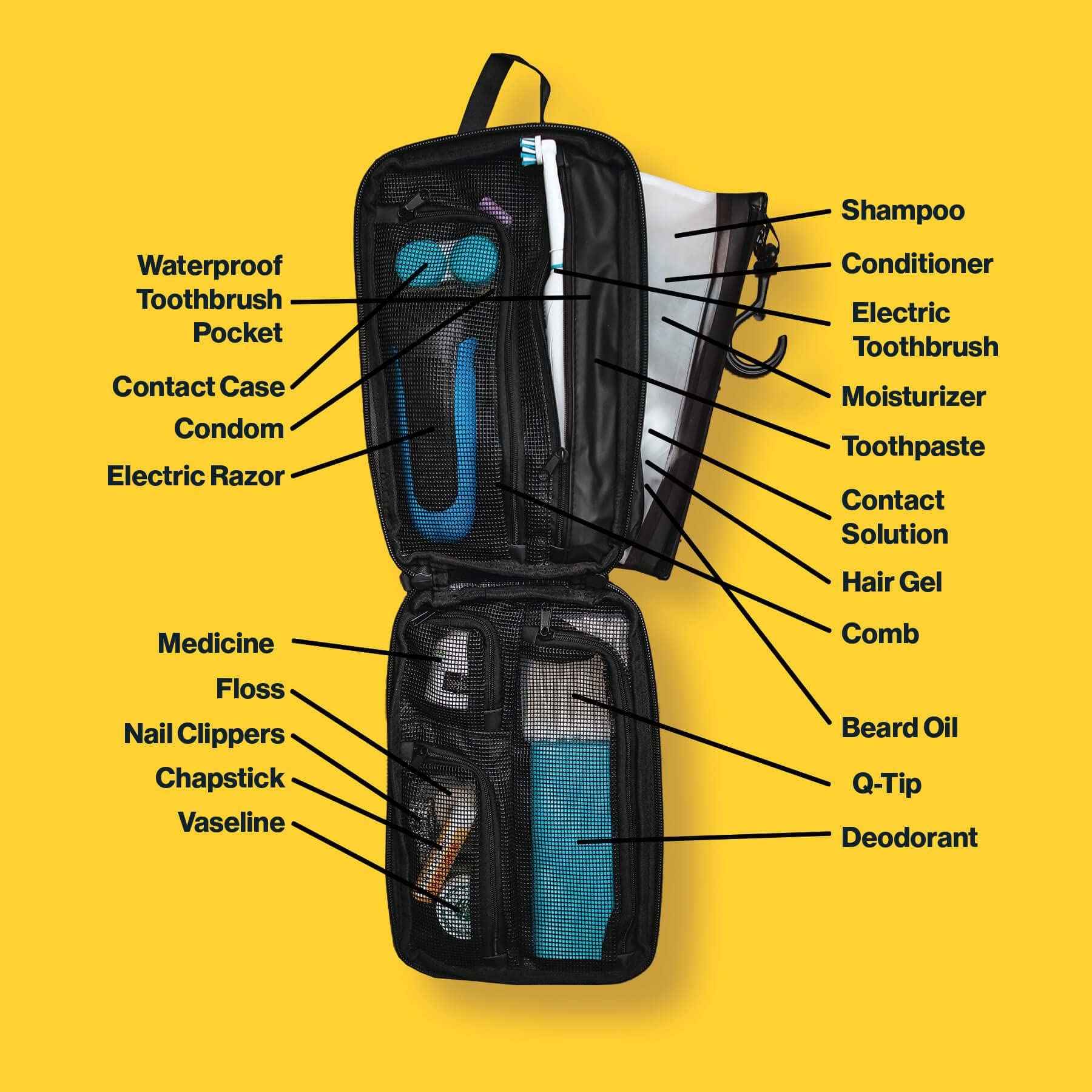 Gravel Silicone Travel Bottles & Explorer PLUS Toiletry Bag – Leakproof, TSA Approved