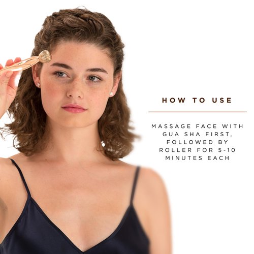 Osmosis 2-In-1 EPIC Duo Skin Tool, Gua Sha Facial Roller Multi-Tool, Increases Circulation, Firms, Helps Reduce Puffiness, For Face Eyes Neck