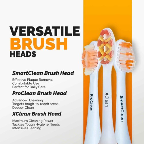 Brio Ollie SmartClean Electric Toothbrush for Adults,Travel Sonic Toothbrush with 3 Replacement Heads, Ultra Clean Rechargeable Toothbrush Portable One Charge for 6weeks 5 Modes 2mins Timer - White