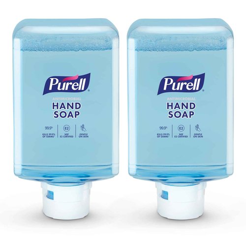 PURELL Foaming Hand Soap, Fragrance Free, E2 Certified, 1200 mL Refill for PURELL ES10 Automatic Soap Dispenser (Pack of 2) – 8383-02