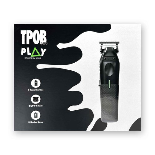 TPOB Play Professional Barber Hair Trimmer for Men 7000 RPM (Black + Softy)