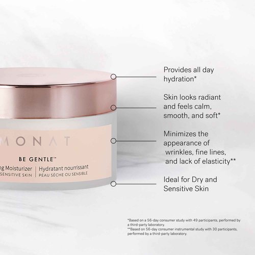 MONAT Be Gentle Nourishing Moisturizer - Face Moisturizer w/Hyaluronic Acid & Plant Stem Cells. Nourishing Moisturizer Face Cream. Anti-Aging & Hydrating Cream -Net Wt. 1.52 fl oz / 45 ml