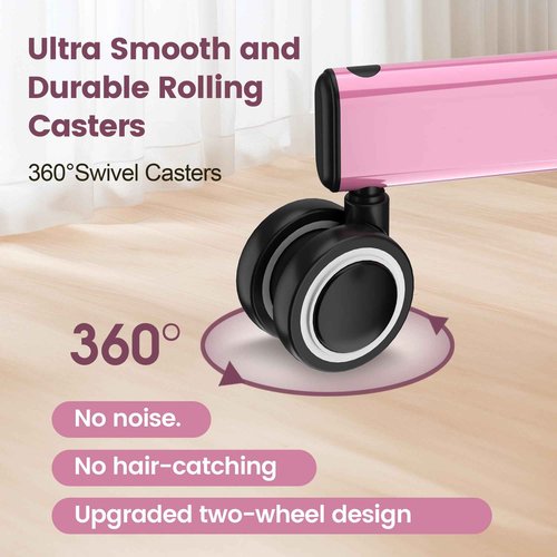 Rolling Salon Tray Tattoo Tray Salon Cart for Hair Stylist Salon Trolley Cart with Wheels Salon Rolling Tray-Pink